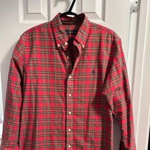 Classic Fit Plaid Ralph Lauren Button Plaid